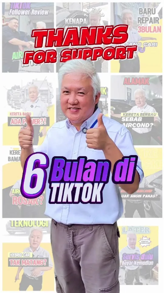 Bingkai video asal Sifu White: Enam bulan Sifu White berkongsi ilmu air-cond di TikTok