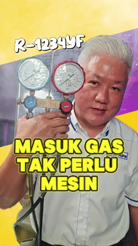 Bingkai video asal Sifu White: Berapa banyak R-1234yf perlu diisi? Semak label kereta
