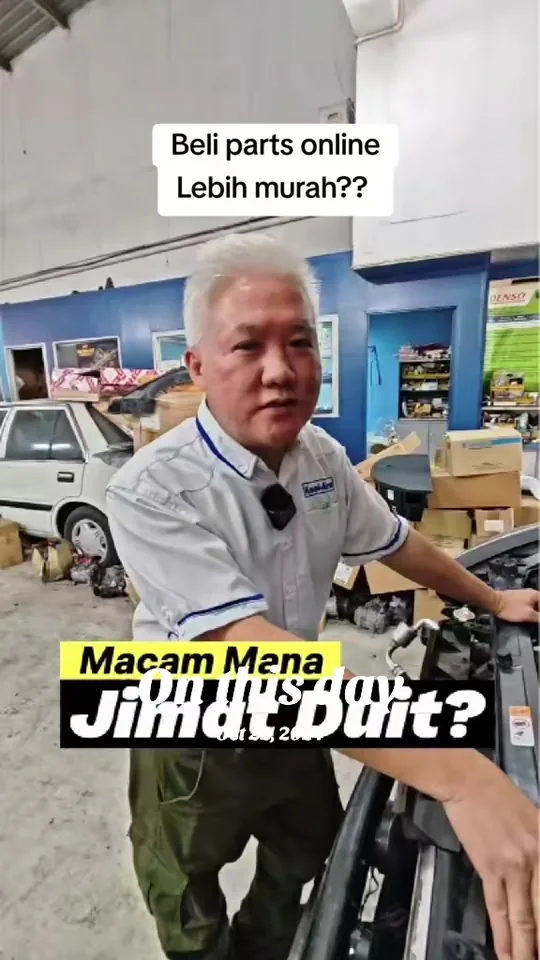 Original Sifu White video frame: Reposted discussion of quality and warranty risks when buying compressor parts online