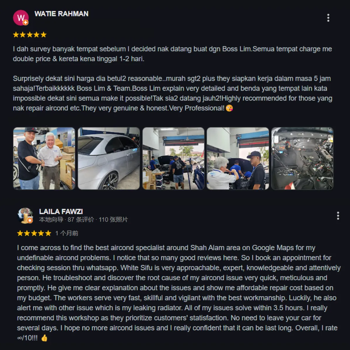 Preview of third supplied Google review screenshot